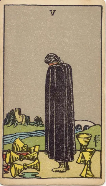 ไพ่ทาโรต์ 5 ถ้วย Five of Cups