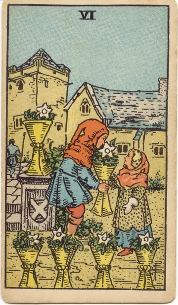 ไพ่ทาโรต์ 6 ถ้วย Six of Cups