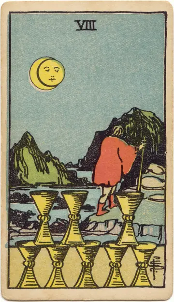 ไพ่ทาโรต์ 8 ถ้วย Eight of Cups