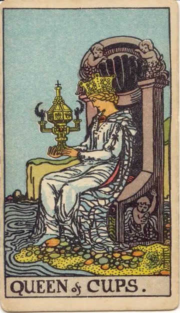 ไพ่ทาโรต์ ราชินี ถ้วย Queen of Cups