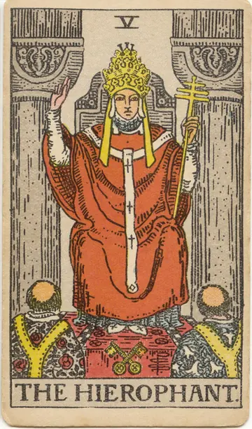 ไพ่เดอะไฮโรแฟนต์ The Hierophant ไพ่ทาโรต์หมายเลข 5
