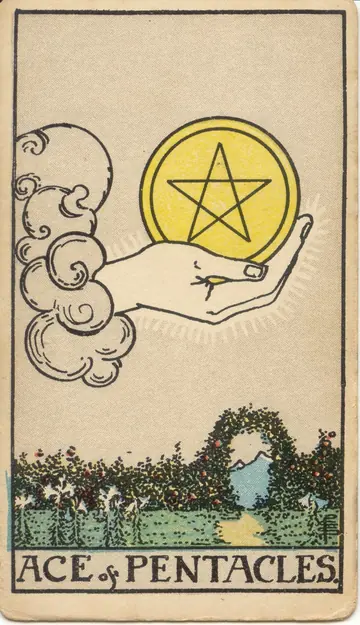 ไพ่ทาโรต์ เอซ เหรียญ Ace of Pentacles