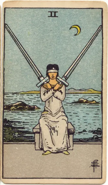 ไพ่ทาโรต์ 2 ดาบ Two of Swords