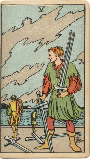 ไพ่ทาโรต์ 5 ดาบ Five of Swords