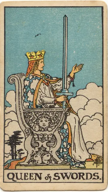 ไพ่ทาโรต์ ราชินี ดาบ Queen of Swords