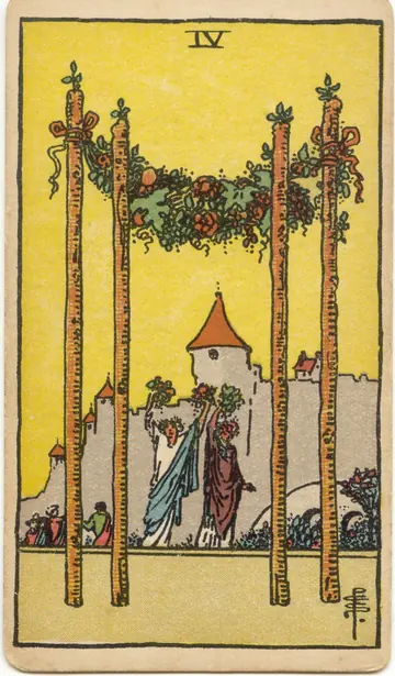 ไพ่ทาโรต์ 4 ไม้เท้า Four of Wands